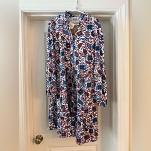 Boden Multicolor Floral Tencel Dress